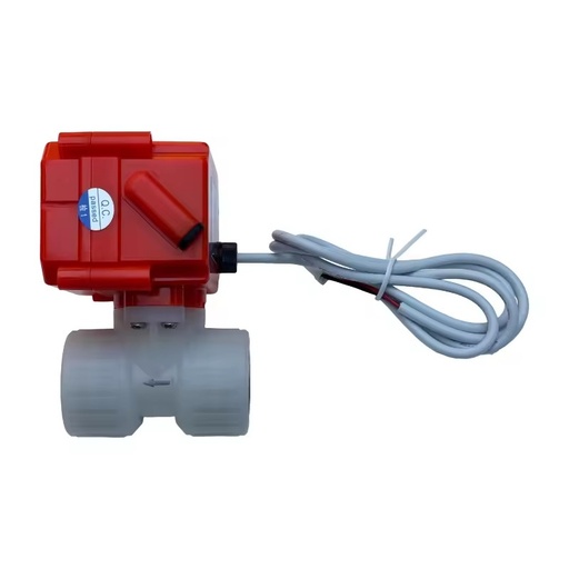 RDNT-403K Long-life Customizable OEM DC12V/24V Electric Actuator 2-Way PVDF Water Motorized Globe Valve DN15 IP67