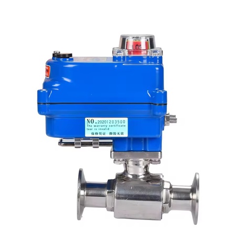 Electric Actuator Sanitary Stainless Steel Jacketed Ball Valve DN50 OEM Available