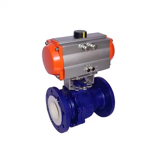 ANSI/GB Pneumatic Flanged Ball Valve PN10/PN16 Single/Double Acting Water OEM