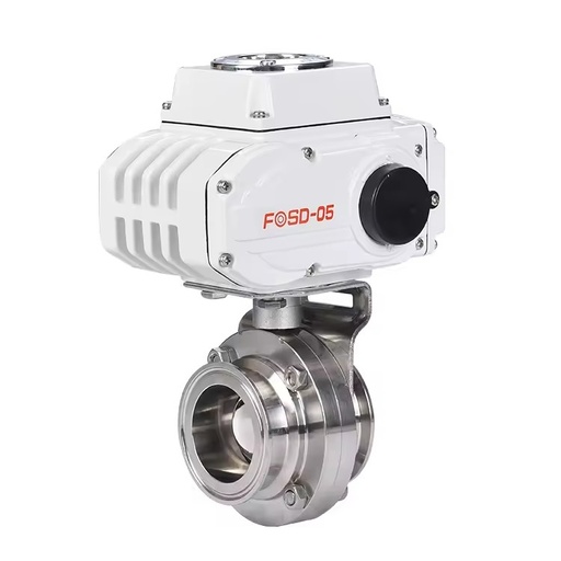 Stainless Steel 304/316 Sanitary Food Grade Clamp Butterfly Valve Motorized Electric Actuator for Water Smart Motorized Electric