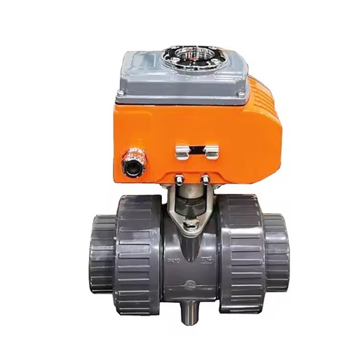 DC12V/DC24V 2-Way Electric Actuator Ball Valve Screw Motor Driven for Water Irrigation System PVC PP Plastic UPVC OEM Customized