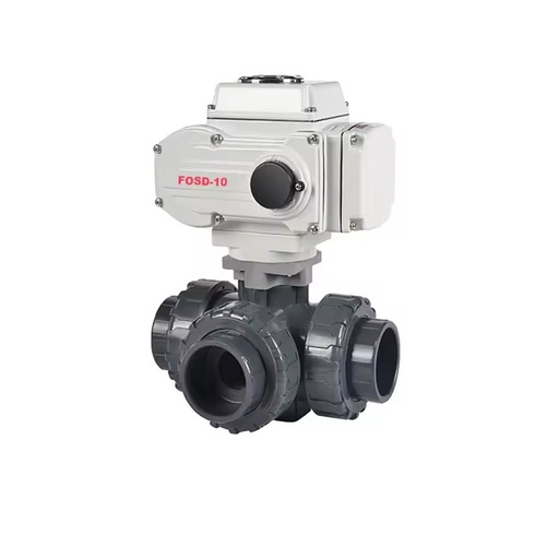 Electric Water Treatment Control Plastic 2 Inch 4 Inch Three 3 Way Pool 110V 120V Ac Motorized Ball Valve for Water Pipe