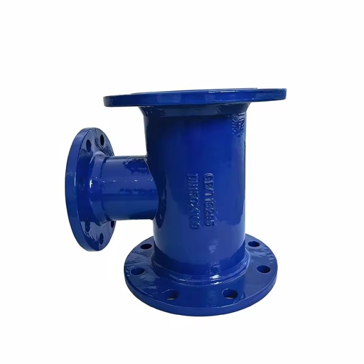 DN150x100 All Flange Tee - Ductile Iron, Epoxy-lined, Colorful Asphalt Coated, Corrosion-resistant for Water