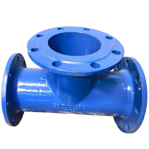 High Quality DN150x100 All Flange Tee Ductile Iron High Alumina Lined Asphalt Coated Best Price for Water