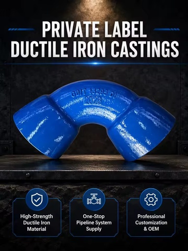 Wholesale Factory OEM Customized Fittings Custom Size DN80 to DN1600 Logo Cast Iron Foundry Ductile Iron Pipe Fittings