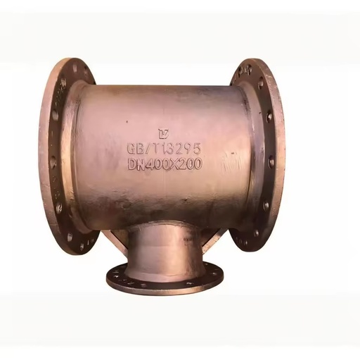 Ductile Iron All Flange Tee DN400 by 200 Eco Friendly Corrosion Resistant Powder Coated Smooth Bright Fin