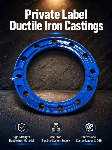EN 545 Class C40 Ductile Iron Loose Flange PN25 for Water Hammer Resistant Supply Line