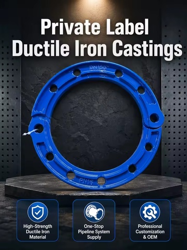 Manufacturer OEM Ductile Iron Loose Flange Customized Flange Adapter for Water Drainage Engineering PN10/16/25