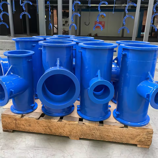 High Quality Nodular Cast Iron Loose Flange Tee PN16/10 Compatible with ANSI/BS/DIN Standard Pipe