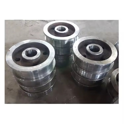 Densen Customized Forged Heavy Duty Alloy Steel Rail Wheel for Wagon on Track,Forging Steel Rail Gantry Crane Wheel