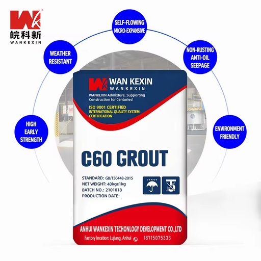 Wholesale C60 High Strength Water Resistant Cement Grout 40kg Woven Bag for Industrial Bridge Wind Power Construction