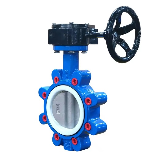 High Quality Low Price Manual PTFE Acid Resistant Water Flow Control Butterfly Valve Cast Iron Body ISO9001:2008 CE Certified