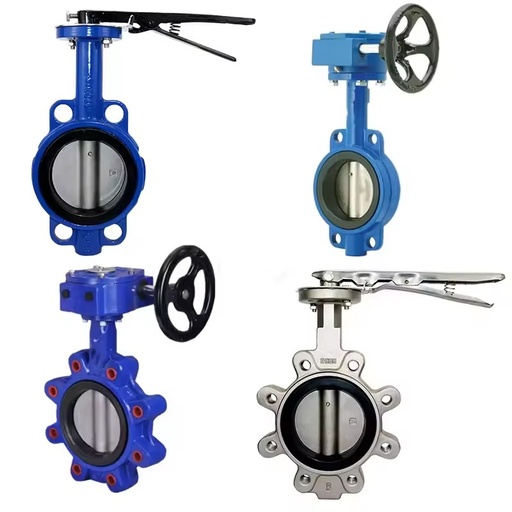 PN10 PN16 GGG50 Wafer & Lug Type Butterfly Valve, DN50-DN600 Resilient Seated Concentric Valve for Industrial Pipelines