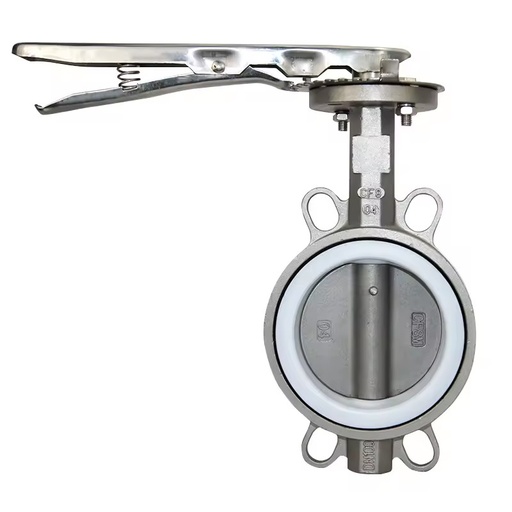 PN10/16 Manual Water 6 Inch 4 Inch Ptfe Stainless Steel Wafer Butterfly Valve