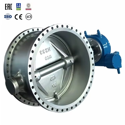 DN1600 Large Diameter Electric Actuated Butterfly Valve, WCB Body Double Eccentric Valve for Water Infrastructure