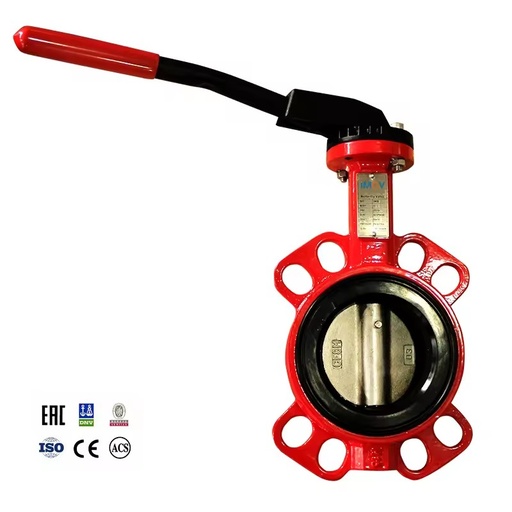 Industrial Standard DN50 Wafer Butterfly Valve, EPDM/NBR Resilient Seated Ductile Iron Valve PN10/PN16