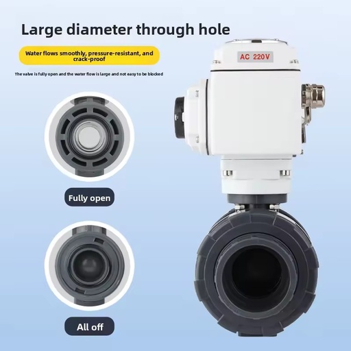 Electric UPVC Floating Ball Valve Q921F-10S DN50 Low Pressure Acid Alkali Resistant Chemical Explosion-Proof Reset Water Supply
