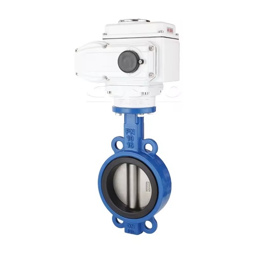 Electric Double Flange Butterfly Valve D971X-16Q Soft Seal Rubber Wear Resistant Stainless Steel Explosion-Proof DN100 Made
