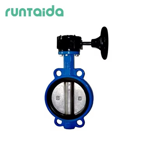 Factory Price Ductile Cast Iron Gearbox Wafer Type Butterfly Valve