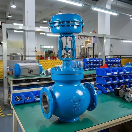 High Performance PN16 Pneumatic Globe Control Valve WCB Carbon Steel Industrial Flanged Type for Water Oil Gas Suyi OEM