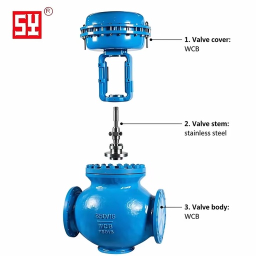 Suyi SY500M Through-Type Pneumatic Sleeve Regulating Control Valve 3/4/5/6/8/10/12inch OEM Chemical/Petroleum Industry