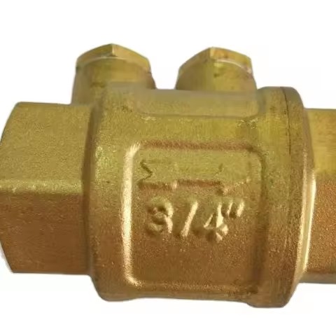 3/4 Inch Brass Ball Check Valve for Water Manual Operation High Temperature