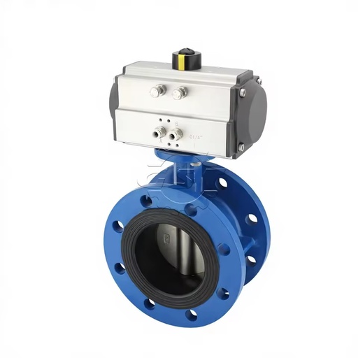 D641X-16Q Pneumatic Flange Butterfly Valve 304 Stainless Steel Soft Seal Explosion-Proof Regulation Quick Shut-off DN100