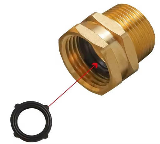 3/4" GHT Female X 3/4" NPT Male GHT to NPT Brass Compression Fitting