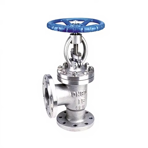 Angle Globe Valve 316 Stainless Steel/Bonnet Carbon Steel Disc Manual Operation High Temperature Resistance Oil Gas Water 3-Year