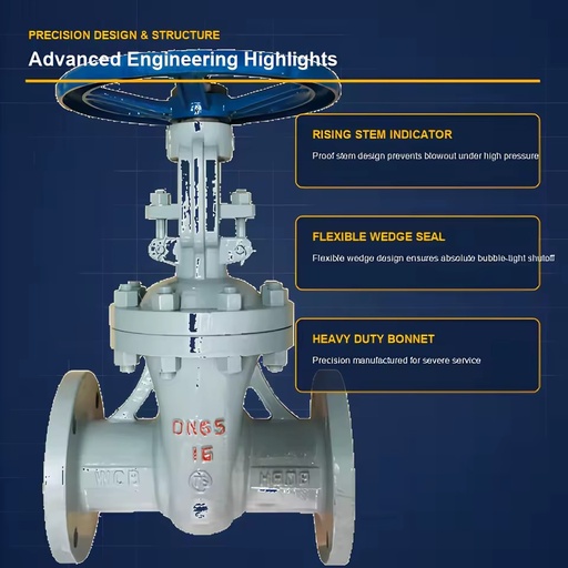 DN100 PN16 National Standard Carbon Steel Flange Manual Gate Valve WCB Body DN100CF8 1 Year Warranty Normal Temperature