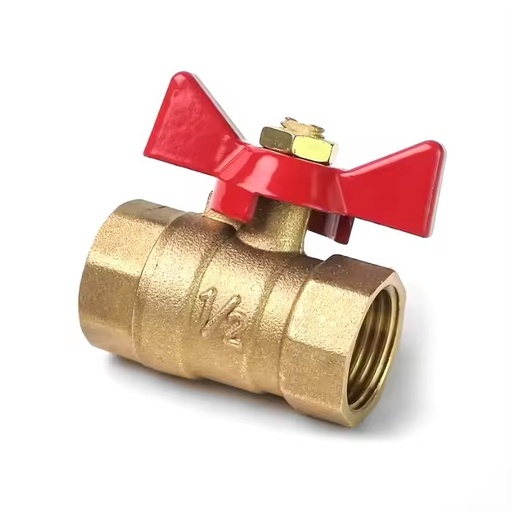 Cw617n 1/2" NPT Male to Female Full Bore Brass Mini Ball Valves with Butterfly Handle