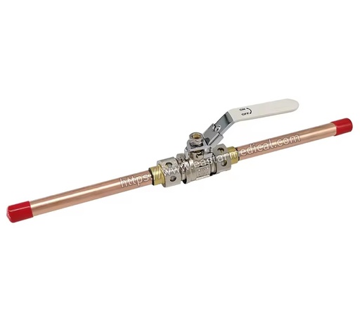 Factory 2-piece OEM Brass Medical Isolation Valve With Electric Actuator Medical Oxygen Gas Ball Valve