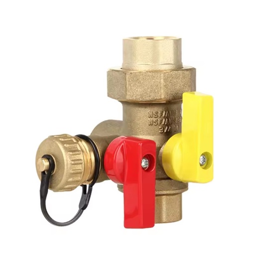 Tankless Water Heater Isolation Valves Tankless Flush Valve Kit 3/4" NPT Valve for Hot Water Cold Water