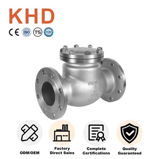 DN100 High Temperature Resistant 304 Stainless Steel Check Valve Swing Type WCB Casting Flanged Non-Return Check Valve