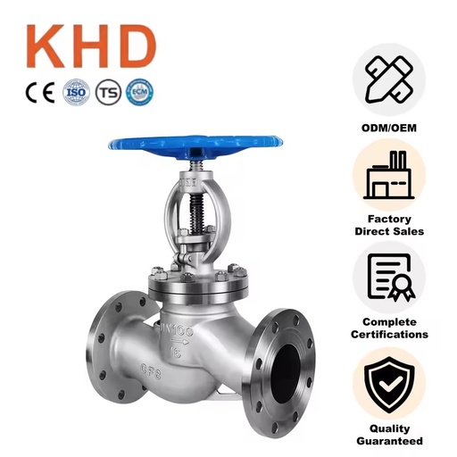 Industrial Stainless Steel 304 Manual Flange Globe Valve DN25-DN300 API ANSI 150LB WCB JIS 10K Control Water Globe Valve