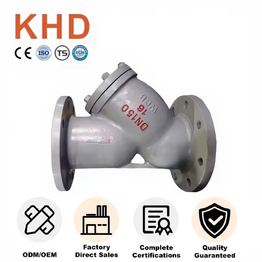 KHD Wcb Y Type Strainer Flanged Connect SS Screen Filter Carbon Steel WCB Y Type Strainer Carbon Steel WCB Y Type Strainer