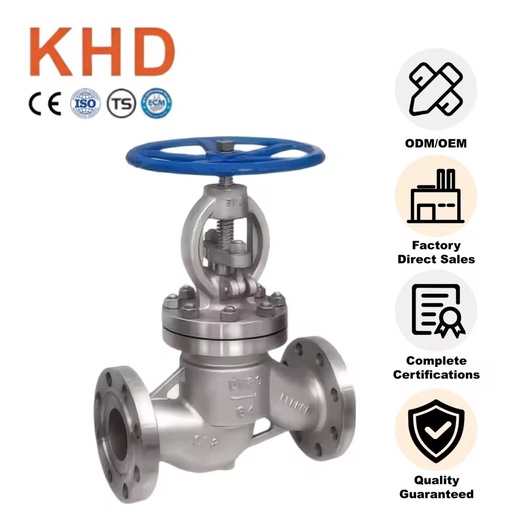 PN40-PN64 High Pressure Flange Globe Valve DN80 Carbon Steel Shutoff Valve Manual Handwheel Control Valves for Water/Gas/Oil