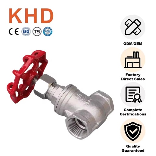 KHD ANSI API Manual Gate Valve 3/4 Inch Stainless Steel Internal Thread Gate Valve for Oil High Temperature Water Gas