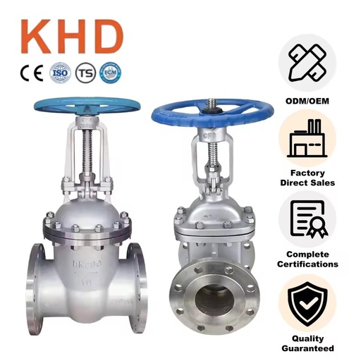 KHD Industrial Manual Flange Gate Valve Stainless Steel High Temperature Control Valve Sluice Gate Valve for Water Gas Oil
