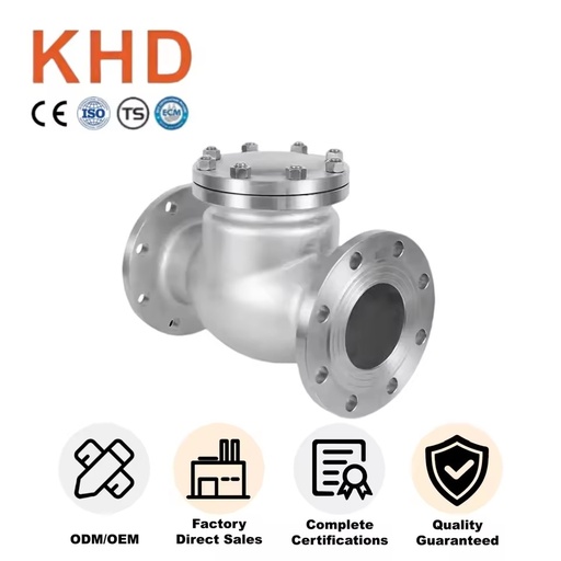 OEM Custom 304 Stainless Steel H44W-25P Cast High-Temperature Resistant Flange Check Valve Dn25 50 65 80 100 Flange Check Valve