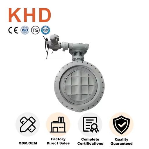 KHD Stainless Steel Manual Pneumatic Power Flange Butterfly Valve Electric Industrial Valve for Gas Media