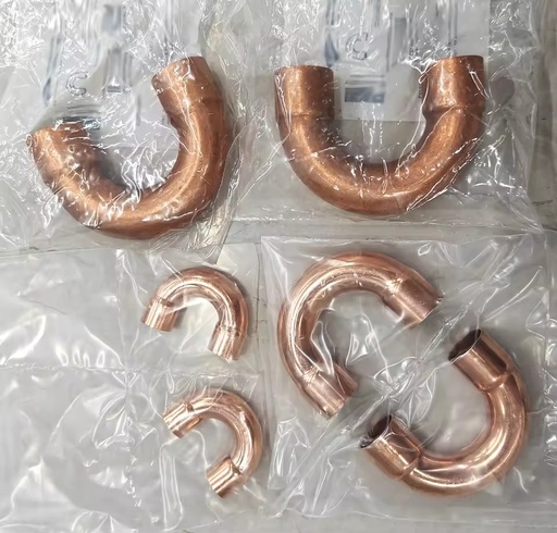 All Type Pure Copper High Pressure Smooth Surface Pipe Fitting Welding Elbow Tee Connector for Air Conditioner Refrigerator