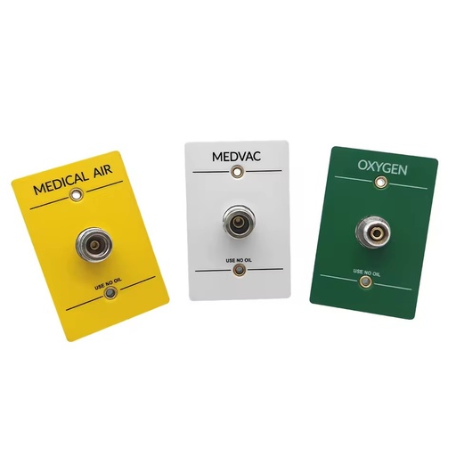 American Medical Gas Terminal Outlet Console Outlet Check Valve Diss Oxygen and Air and Vacuum DISS Style