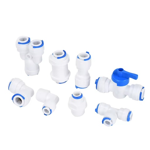 Filter Fittings Water Pipe Connector 1/4" Inch O.D to 1/4" Inch O.D to 1/4'' O.D Y Type Connector for RO Water Filter System