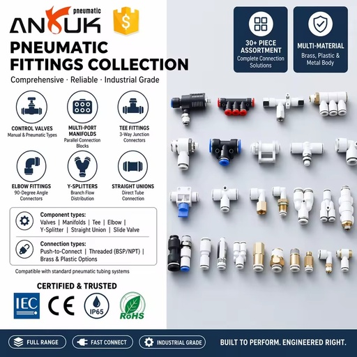 Oem PU Union Plastic Tube with One Touch Quick Coupling Pneumatic Fitting for Construction and Farm Straight Air Connector