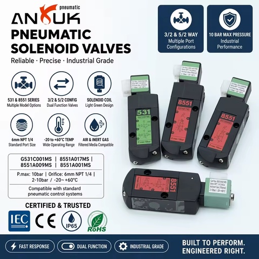 ASCO Series Solenoid Valve 8551 553 531 Type 110V NPT 3/8 Compact Body Explosion Proof for Gas Distribution