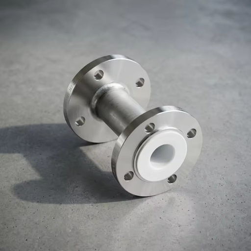 High Quality Corrosion Resistant PTFE Lined Painted Surface Pipe with Flanged Ends for Industrial Acid Transfer