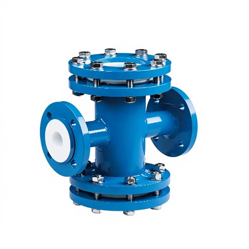 Heavy-Duty PTFE Lined Carbon Steel Cross Joint, ANSI Class 150 for Corrosive Media