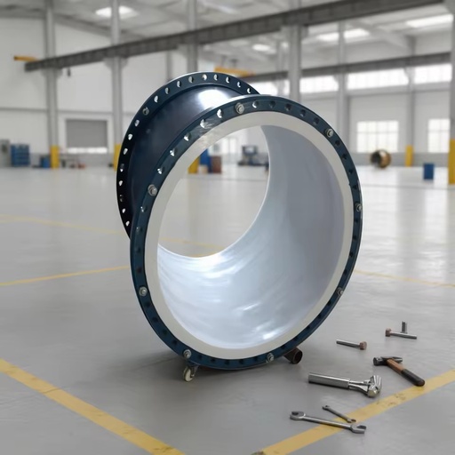 Steel Lined PTFE Molded Pipe, Stainless Steel PTFE Straight Pipe for Chemical Fluid Transfer