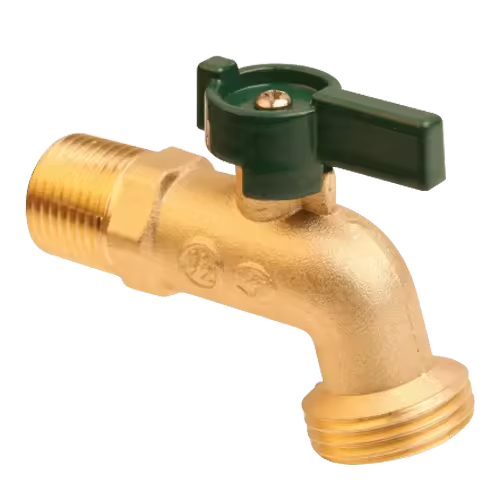 Factory Wholesale 1/2" to 3/4" MIP or Cup to Hose End Brass Quarter-Turn Hose Bibb Approved by NSF/ANSI 61
